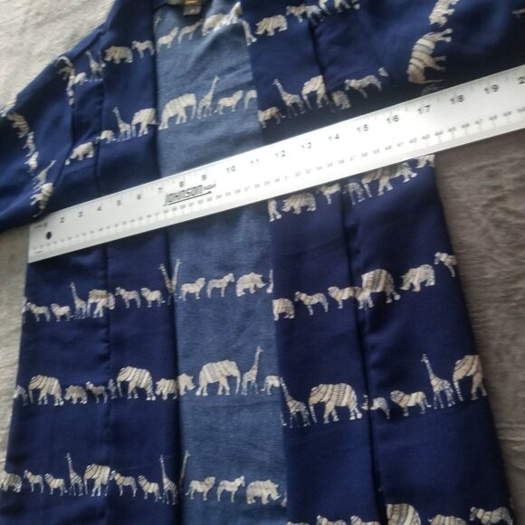 Zink London Womens Small Blue Animal Print Open Cardigan Sweater Lightweight - Picture 4 of 6